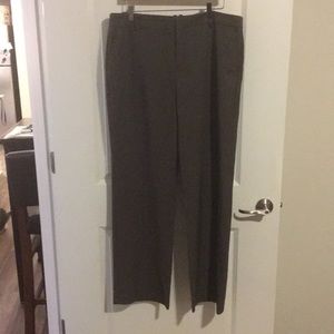 Brown pinstripe trousers stretch Merona fit 1